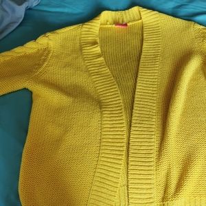 Yellow cardigan